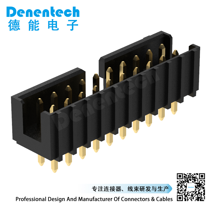 Denentech hot selling 2.00MM box header H6.05MM dual row straight